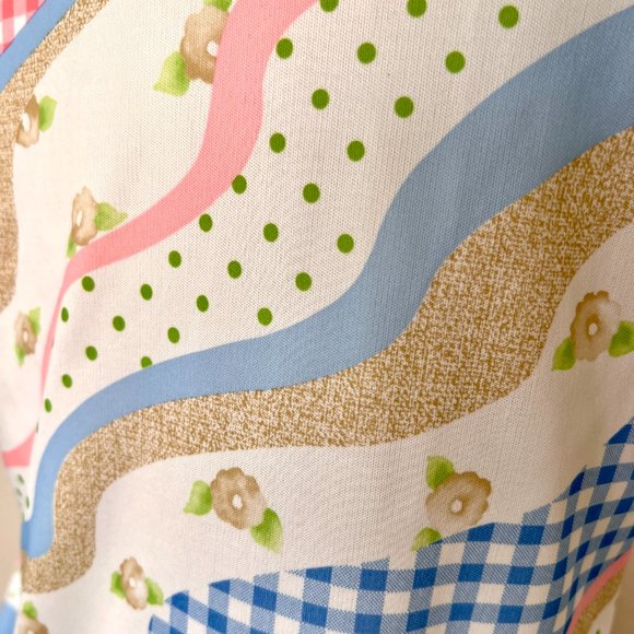 70's Polyester Tank Top Pinks & Blues - Size Medium/Large - Picture 5 of 6